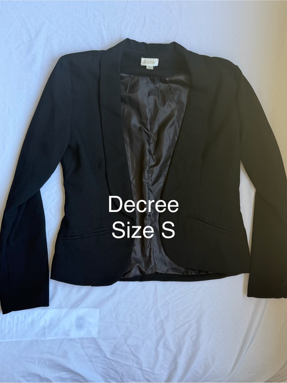 Decree Black Open-Front Blazer Jacket